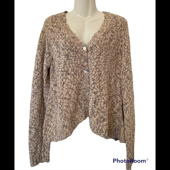 Eileen Fisher Cotton/Viscose Cardigan Sweater - Picture 1 of 8
